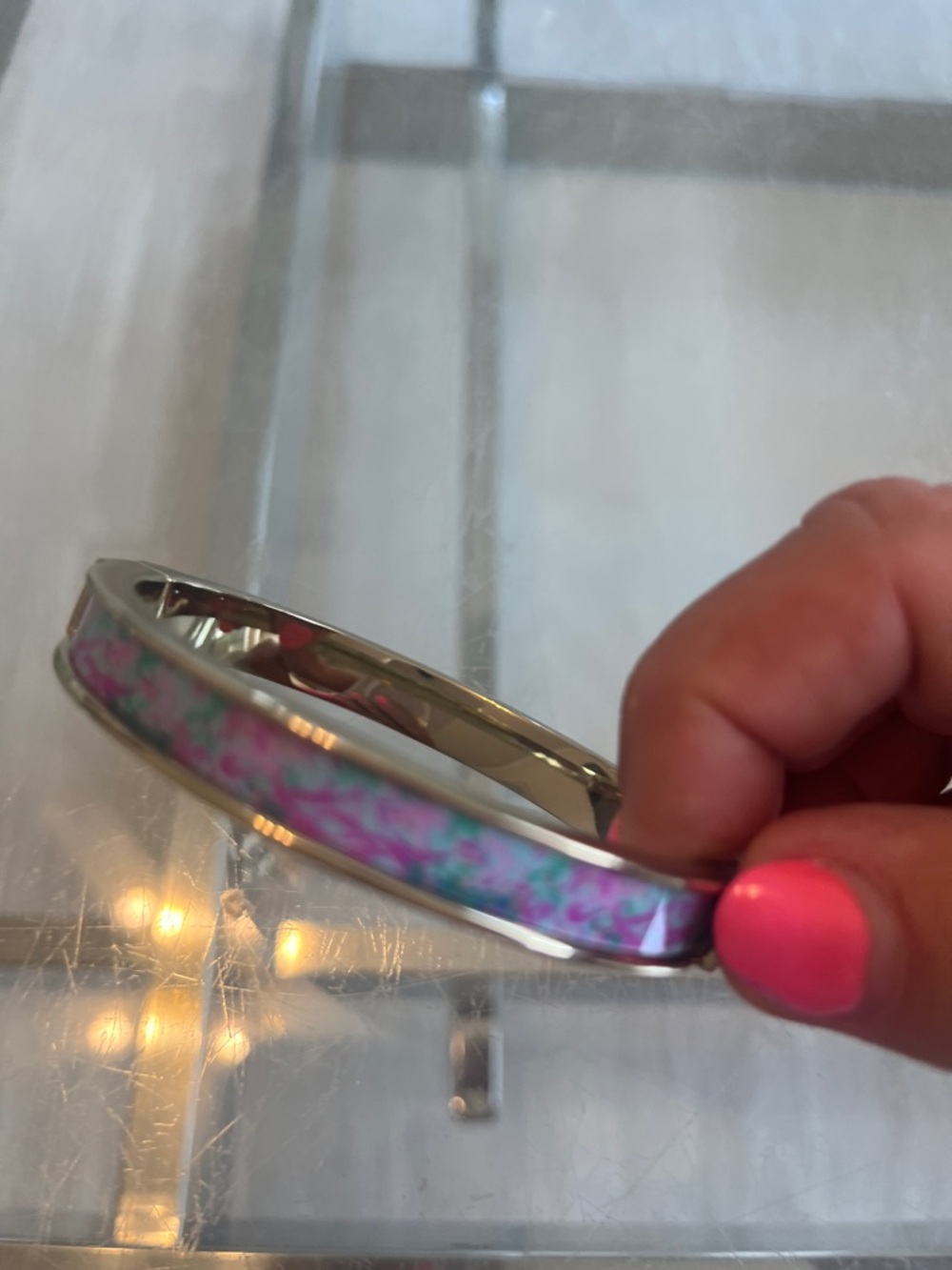 NWOT Lilly Pulitzer Pink & green Gold Bracelet